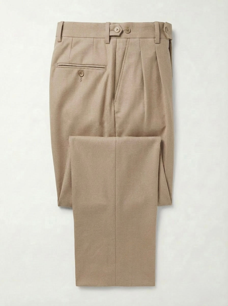 FE Adjustable Slim Fit Trousers - Cream