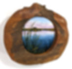 Thumbnail: Water's Edge in round wood block