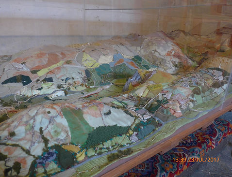 Hand-sewn 3D map of Dysynni Valley at St