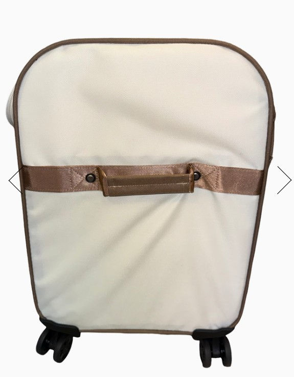 Thumbnail: cream with coffee trim side panel medium trolley bag from Horn