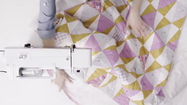 Thumbnail: video of quilting on Bernina 570 QE sewing machine