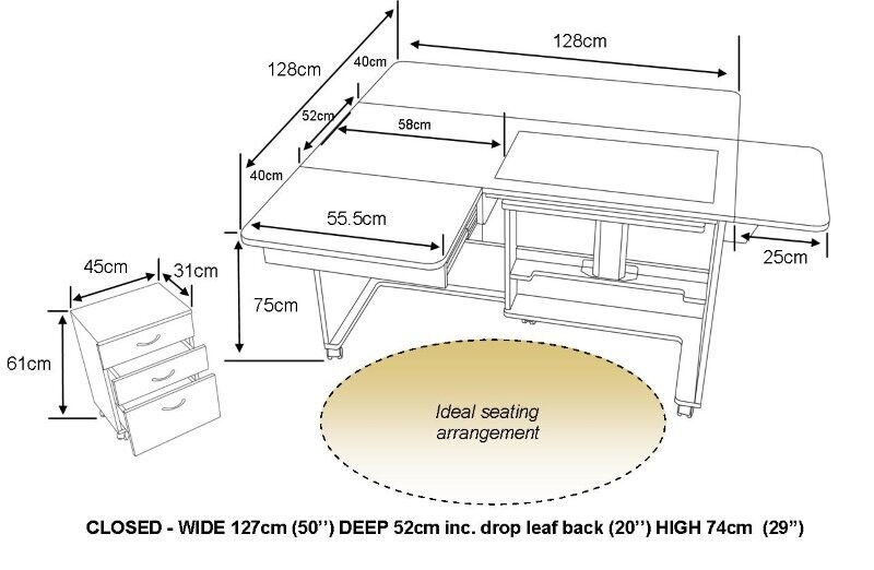 Thumbnail: Quilters Delight Mk 2 Sewing Cabinet - Horn