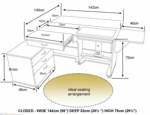 Thumbnail: Super Q Sewing Desk - Horn