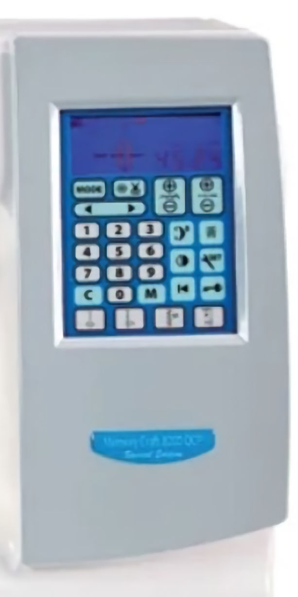 Thumbnail: Touch panel displayon the MC 8200 QCP Janome sewing machine