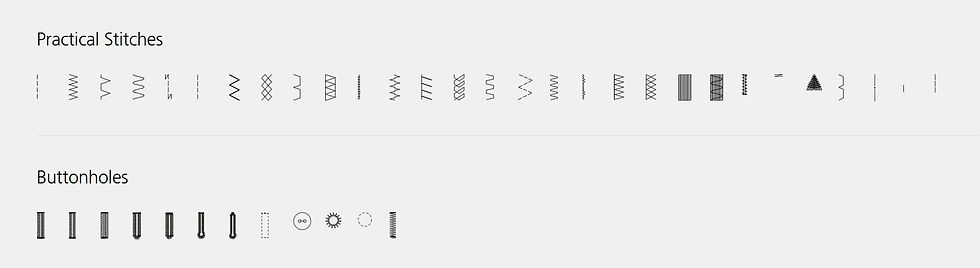 Thumbnail: utility stitch reference for the b480 Bernina sewing machine