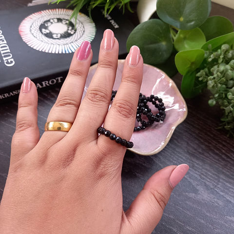 Black kyanite ring cheap