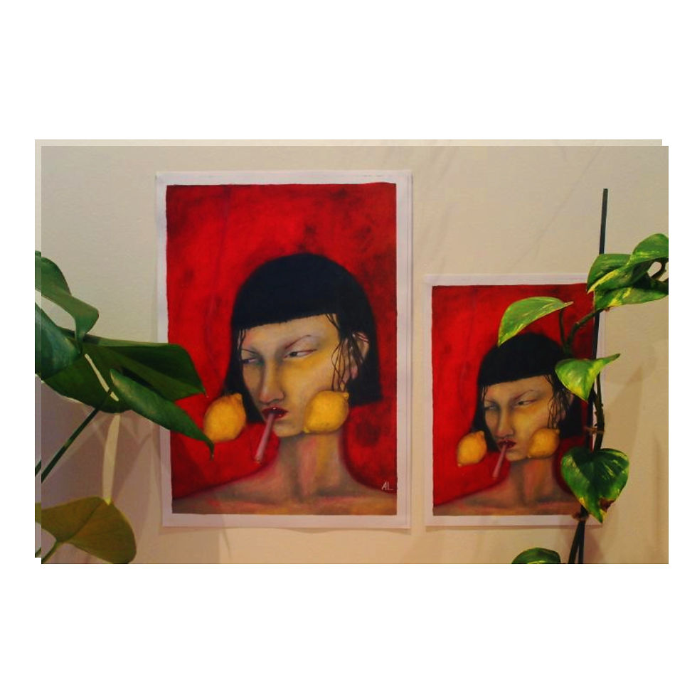 Thumbnail: Citrus and Smoke - Edgy Modern Surreal Art