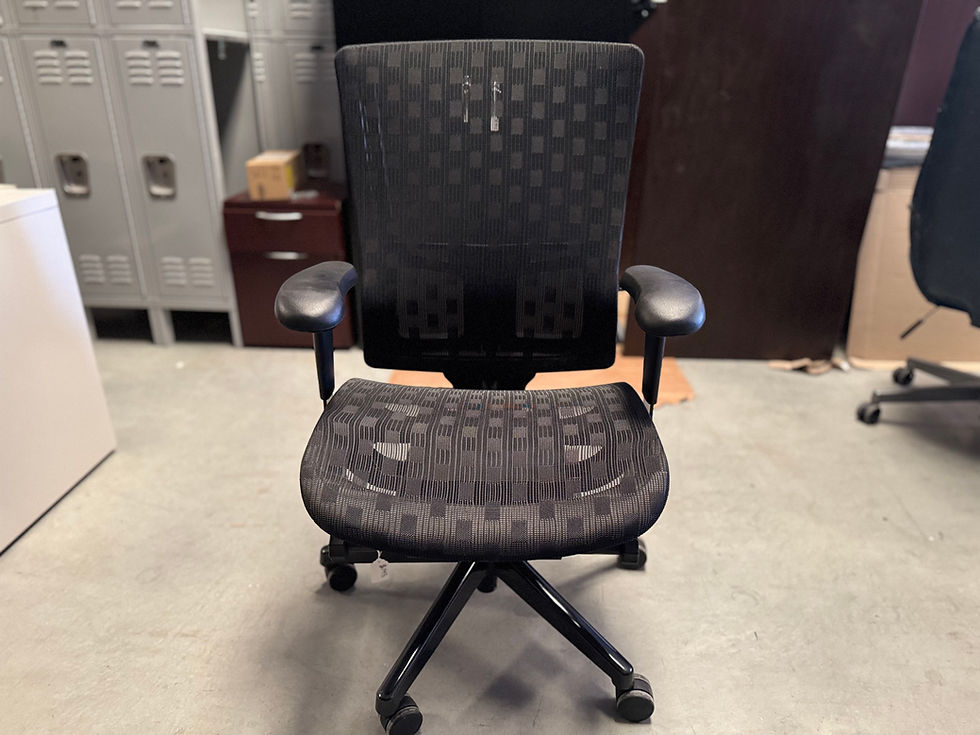 Thumbnail: Used Mesh Office Chair. Rectangle Pattern & Mesh Seat