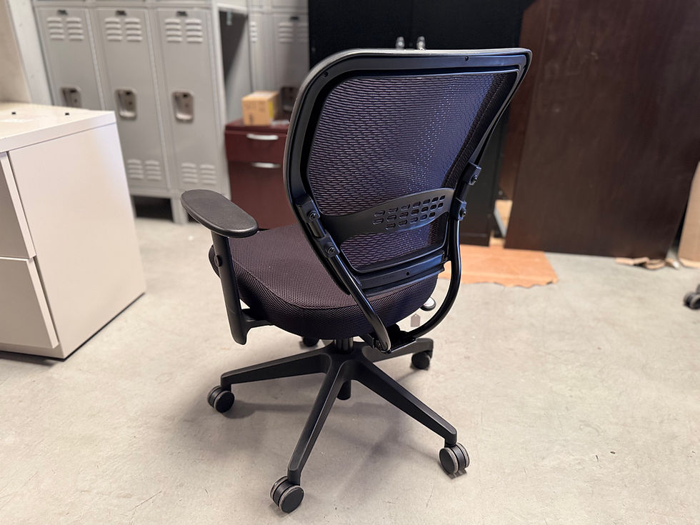 Thumbnail: Used Black Mesh Back Chair. Black Mesh seat