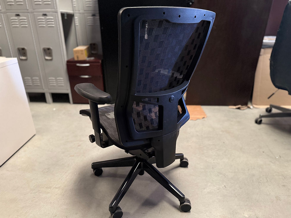 Thumbnail: Used Mesh Office Chair. Rectangle Pattern & Mesh Seat