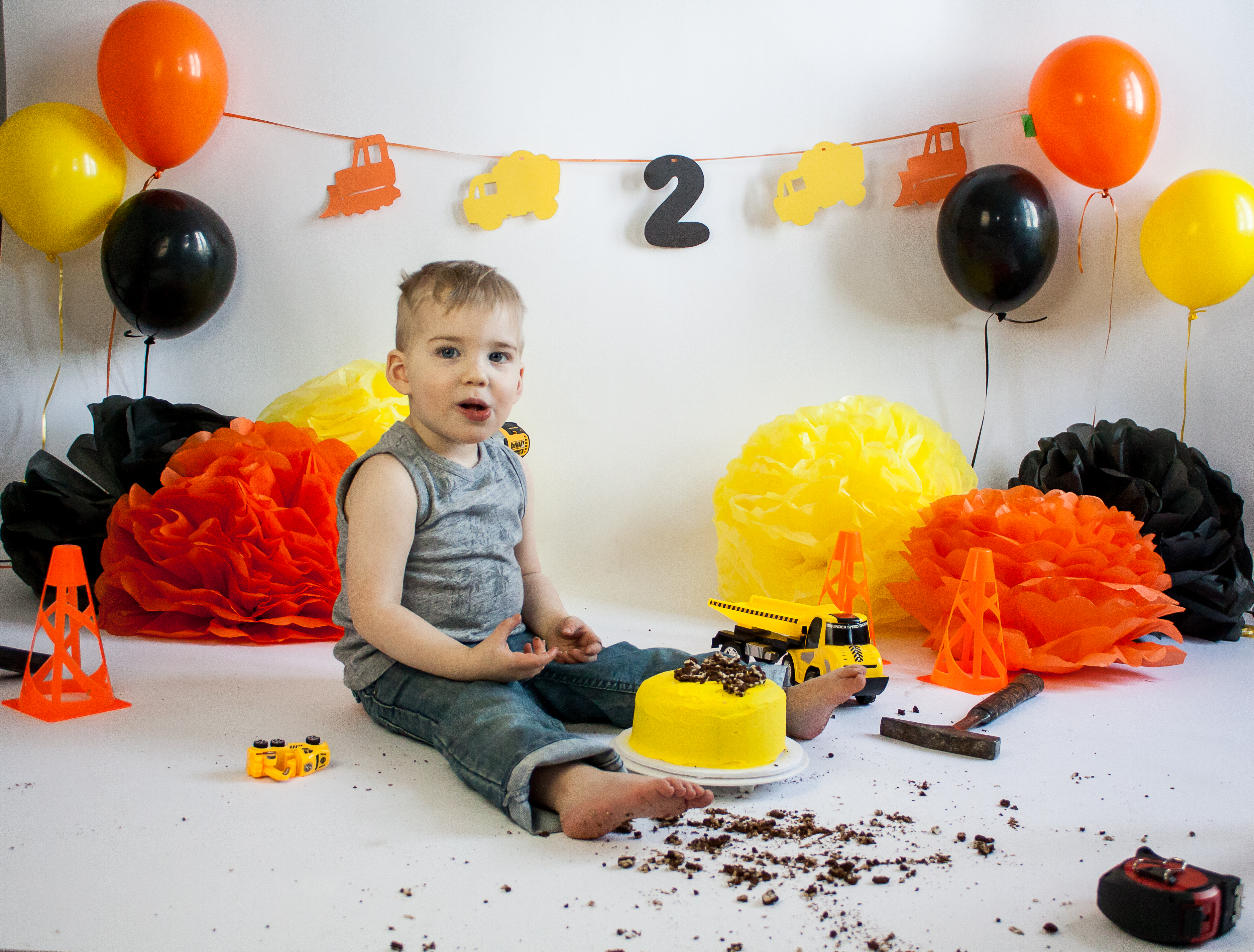 Construction Cake Smash