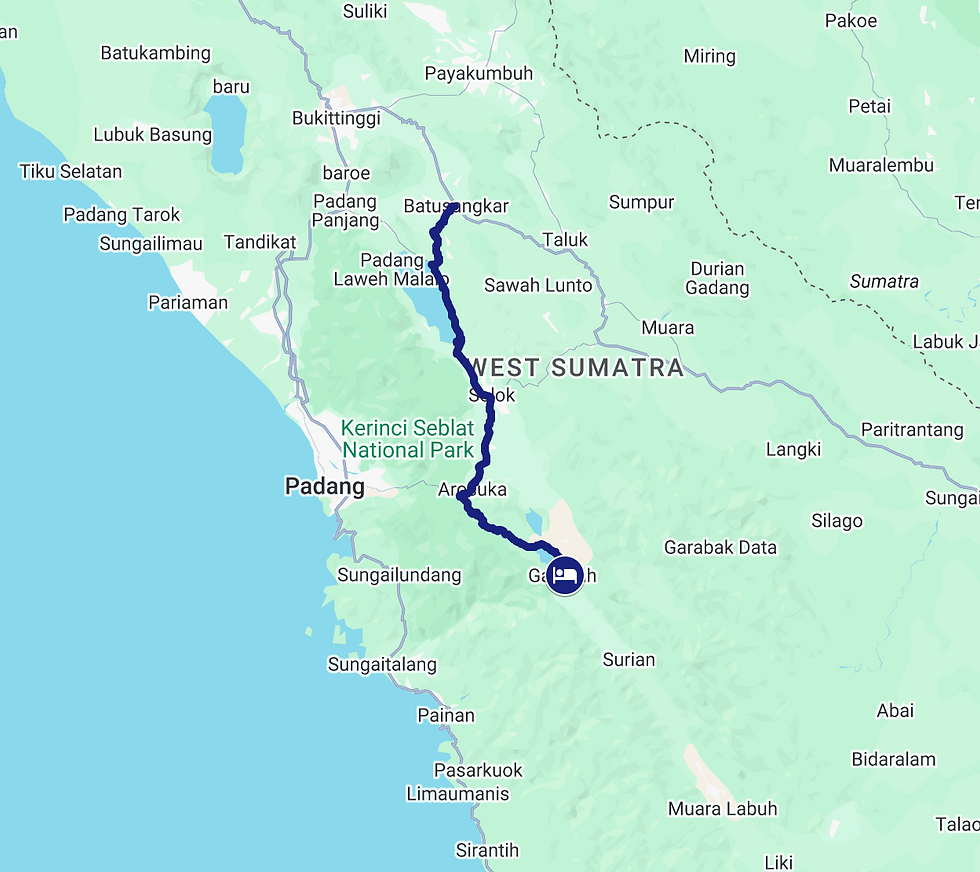 Batusangkar to Twin Lakes by motorcycle 