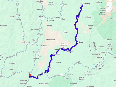 El Cucoy to Chita to Paz de Rio by motorcycle