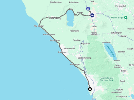 Padang to Bukittinggi by motorcycle solo