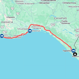 Puerto Escondido to Guatemala border by motorcycle