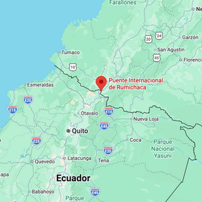 Colombia to Ecuador border st Rumichacha