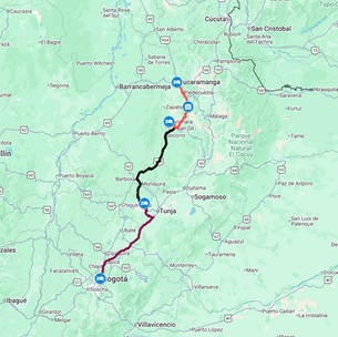 Bogota to Bucaramanga by motorcycle
