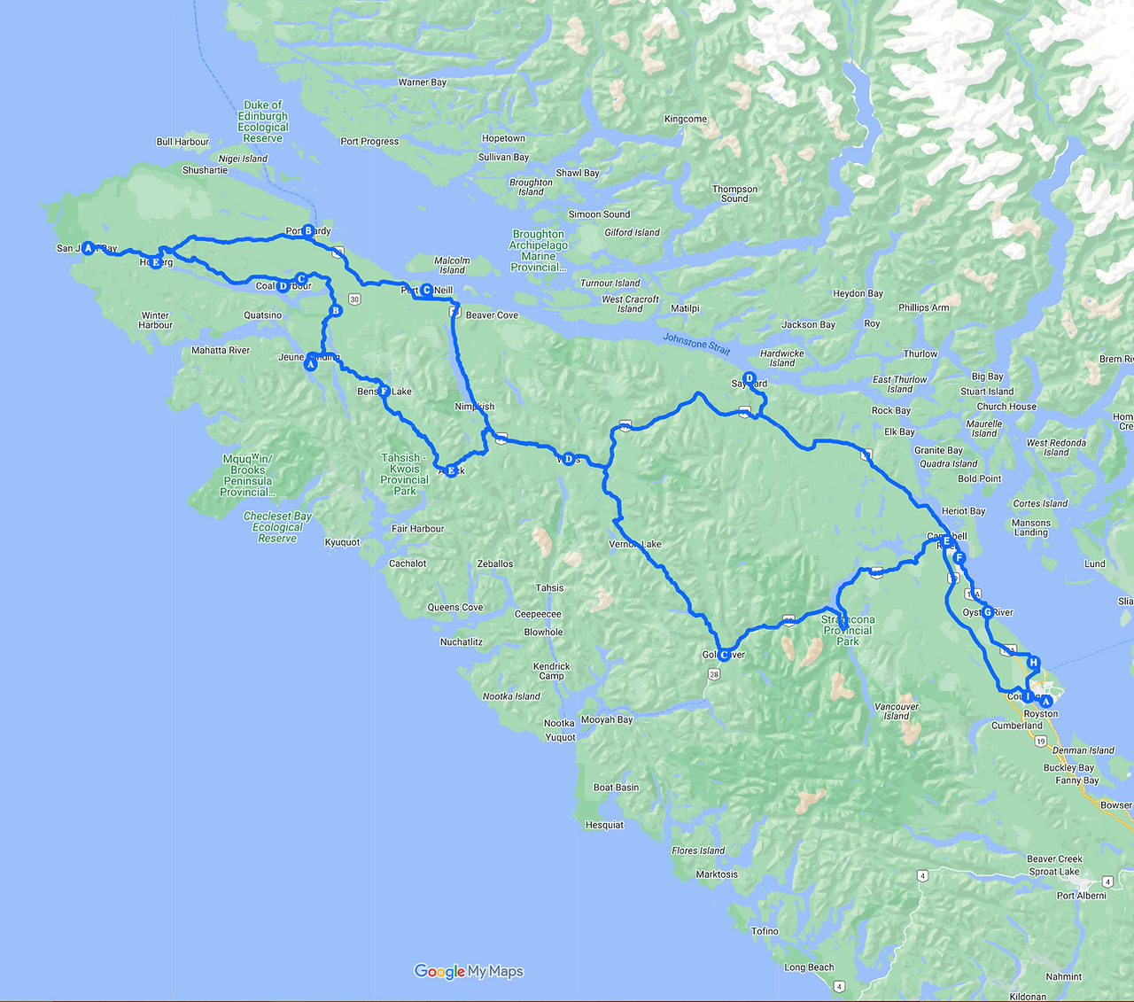 North Vancouver Island Solo Motorcycle Ride - T