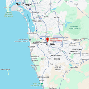 San Ysidro to Tijuana by motorcycle