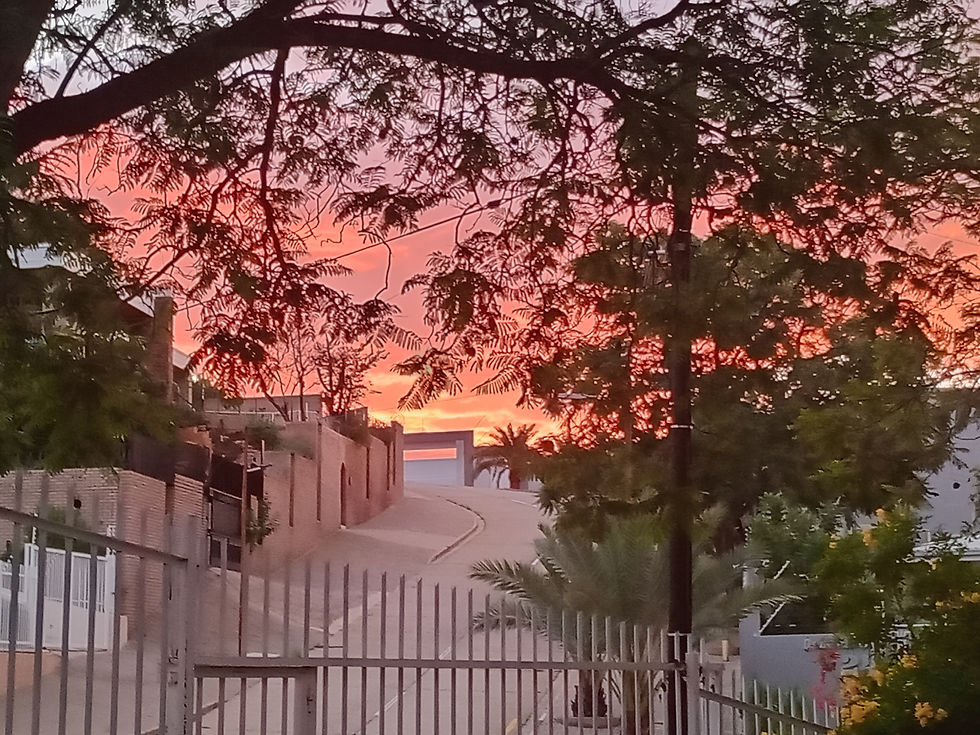 When the sun sets in Namibia, I know it's rising somewhere else!