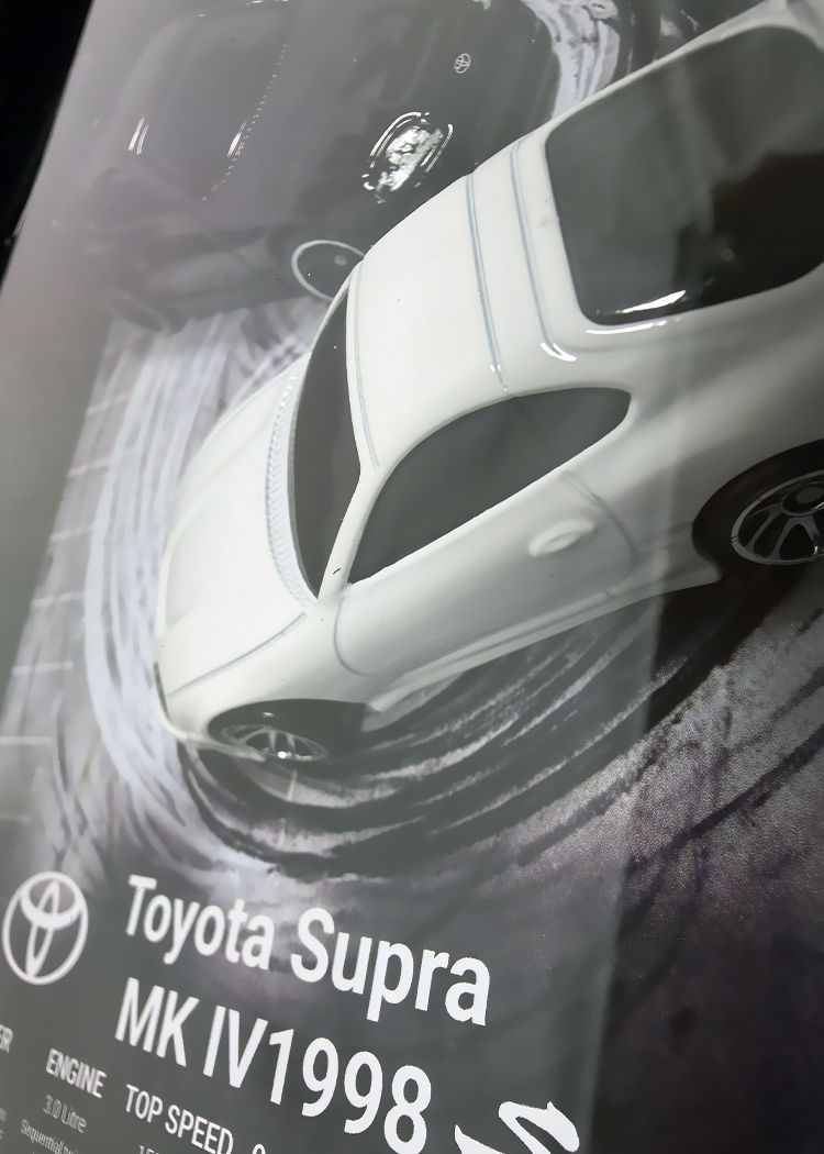 Thumbnail: 1998 Toyota Supra MK IV Black & White Shadow Box | 1:64