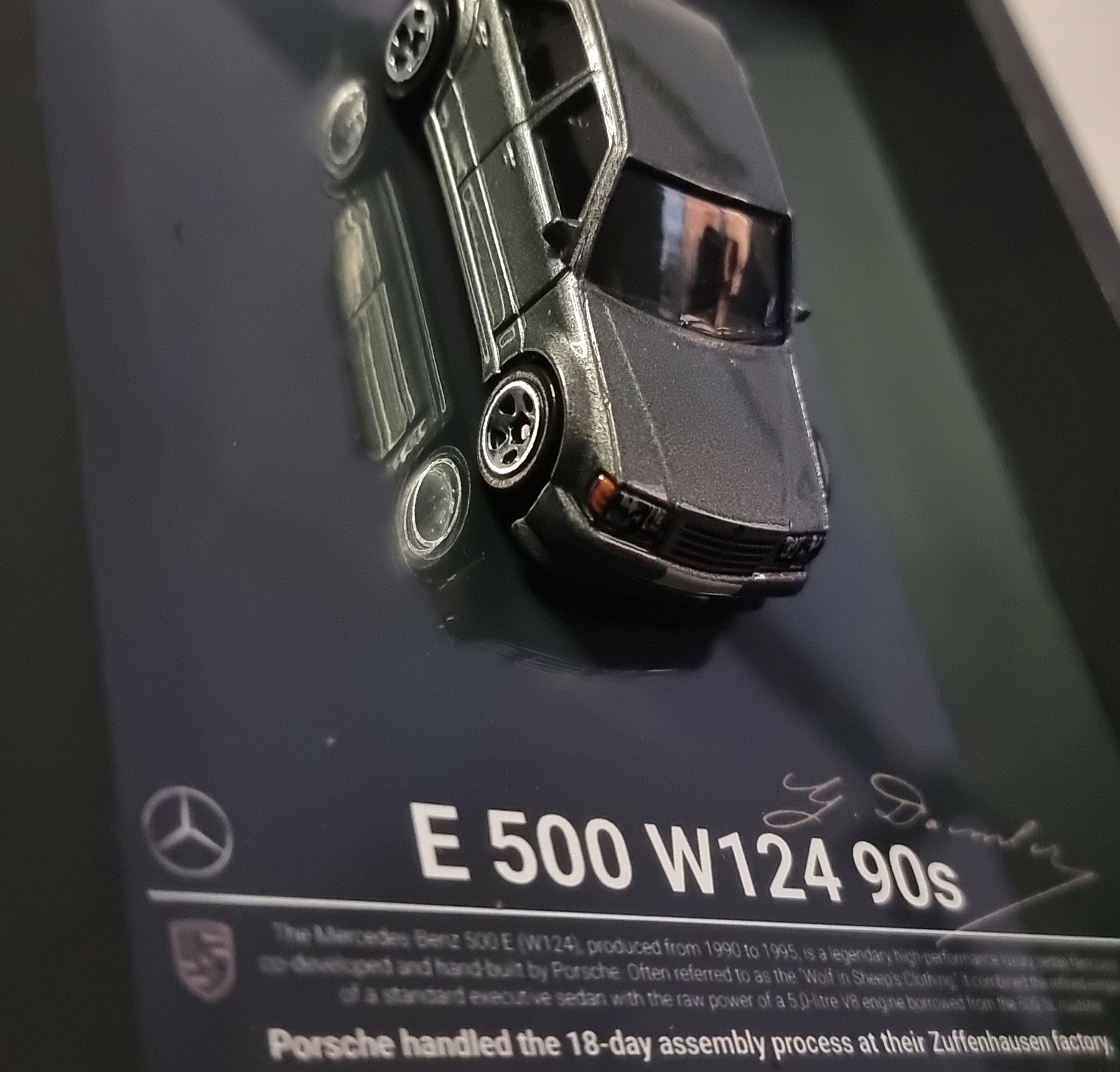 1 of 1 Hot Wheels E 500 W124 90s framed display