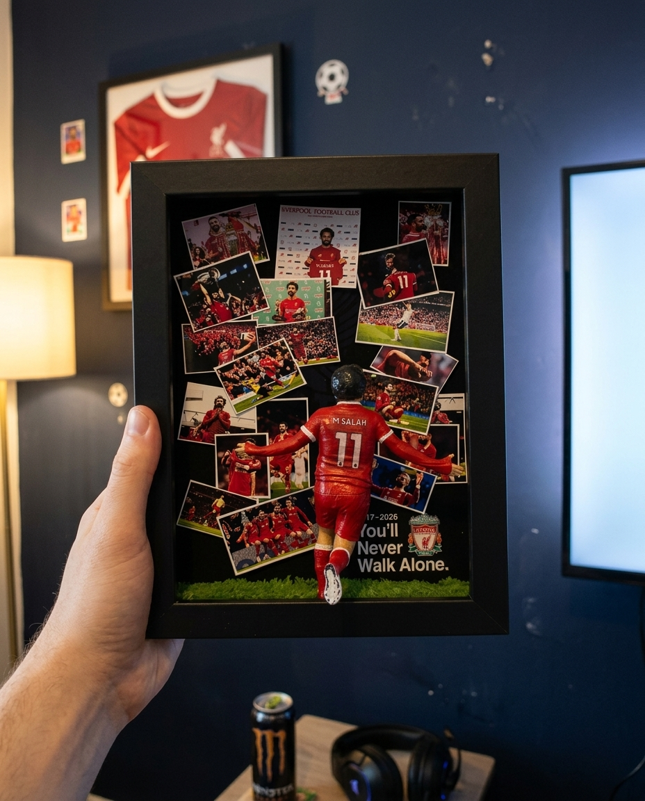Thumbnail: Mohamed Salah — The Farewell Edition Shadow Box Tribute Frame | 1 of 1