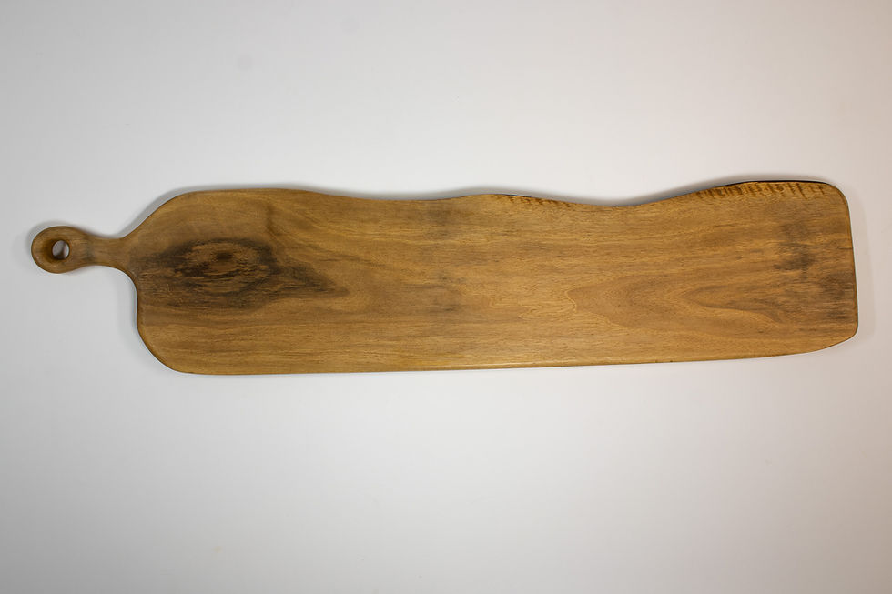 Thumbnail: Long Wavy Edged Light Walnut Charcuterie Board