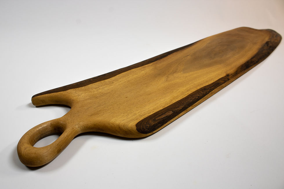 Extra Long Walnut Charcuterie Board with Loop Handle