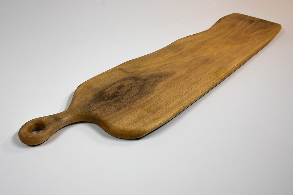 Thumbnail: Long Wavy Edged Light Walnut Charcuterie Board