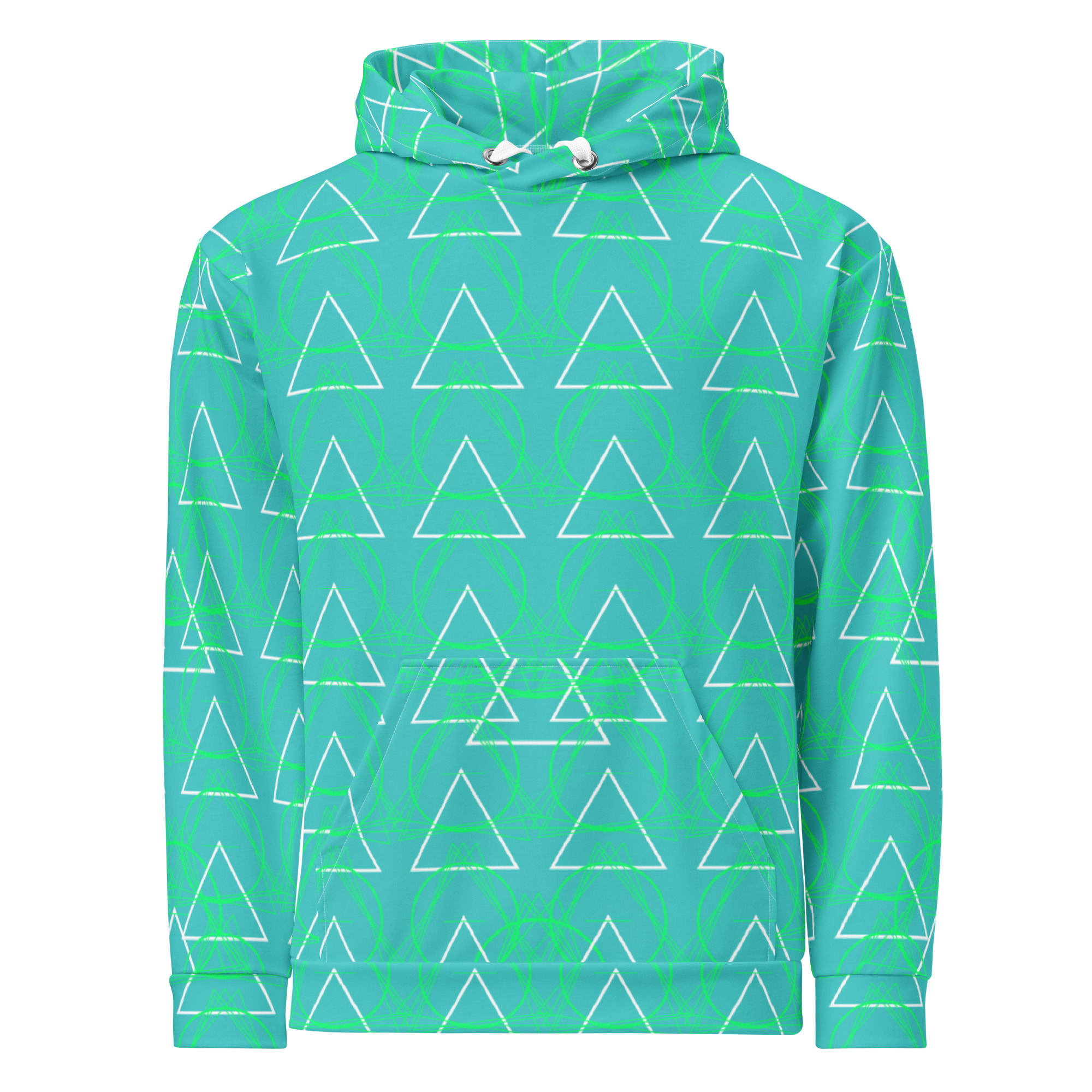 Unisex Hoodie copy Therian Neon Green on Teal