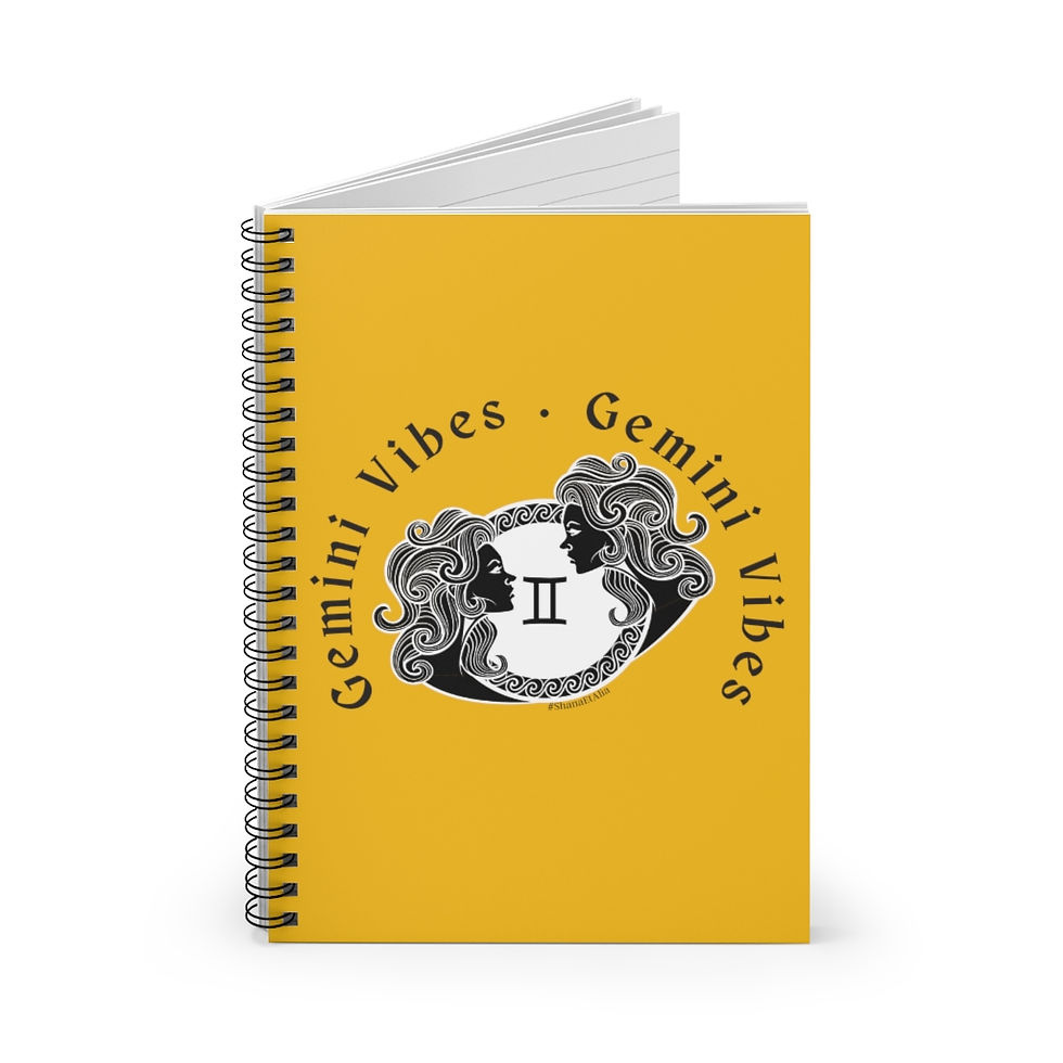 Thumbnail: Gemini - Medallion - Yellow - Spiral Notebook - Ruled Line