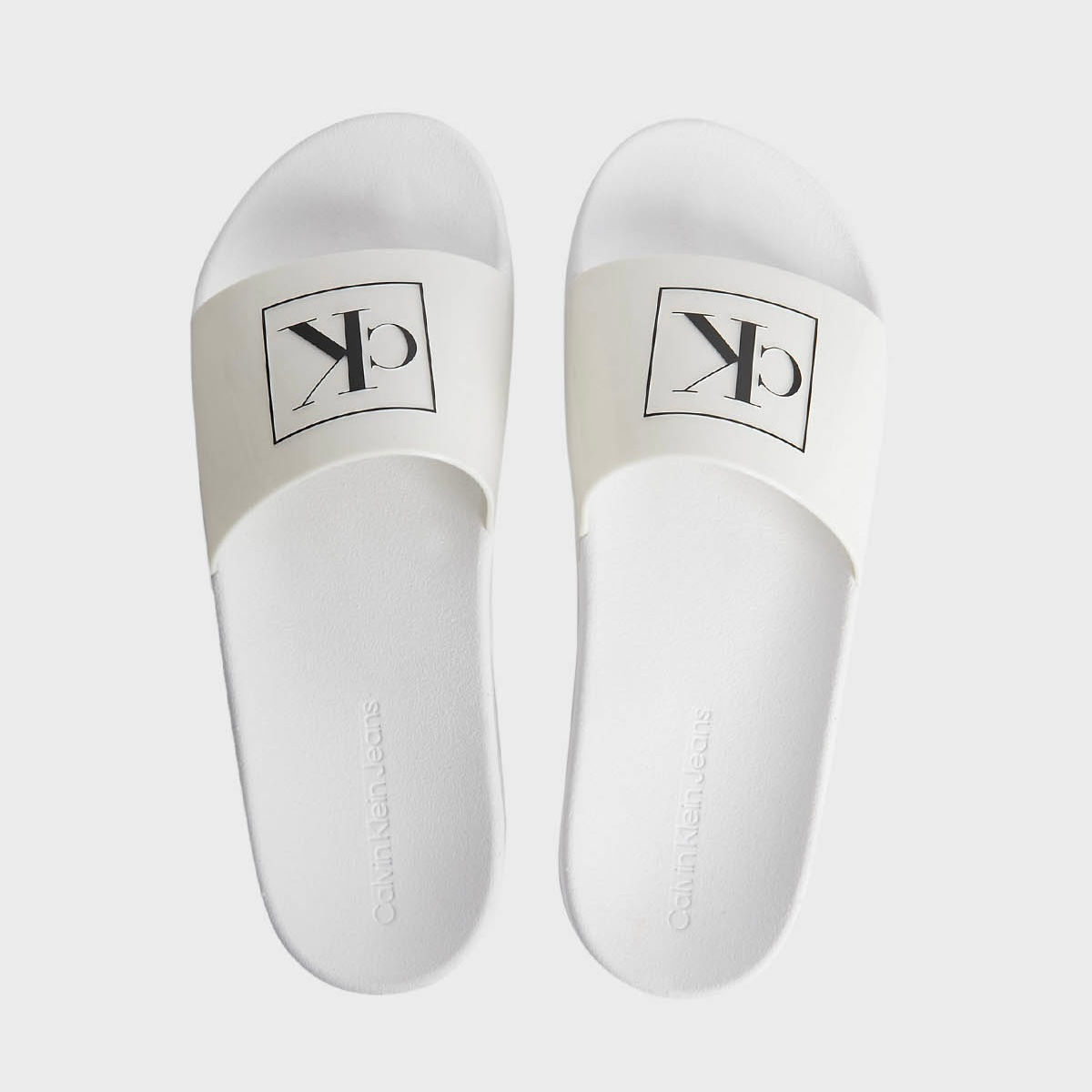 Calvin Klein Truck Slide Monogram Rubber White