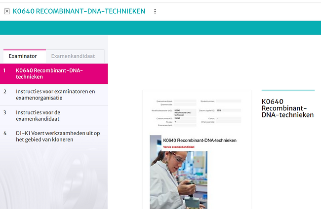 K0640 - Examen Recombinant-DNA-technieken - serie 2018
