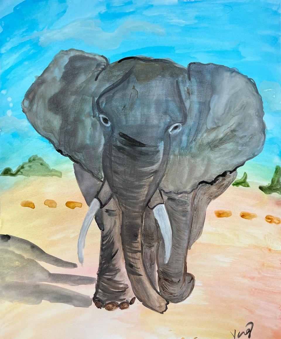 Watercolour Elephant