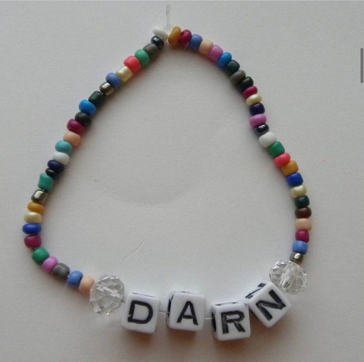 Darn seed bead stretch bracelet 