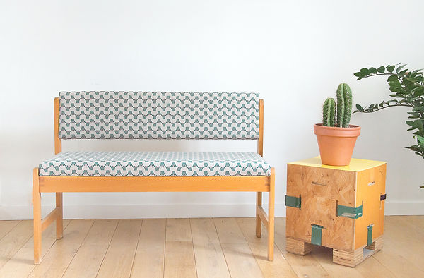 Banquette vintage en bois