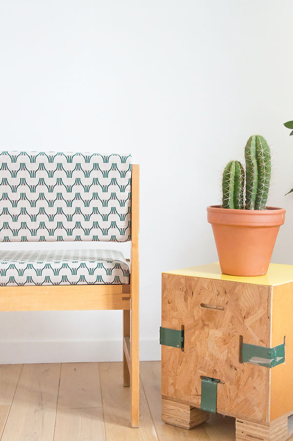 Banc d'interieur en bois