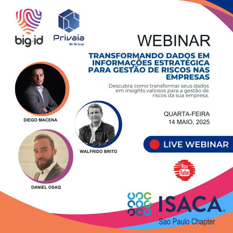 Webinar - ISACA, Privaia, BigID