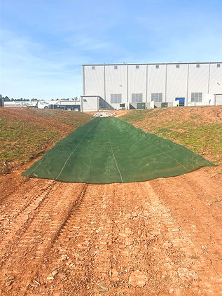 Geotextile Fabric for erosion control at Novelis