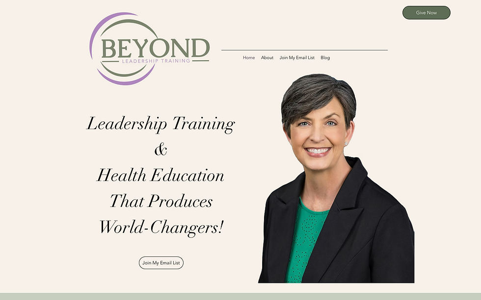 Beyond Leadership nonprofit website homepage design 2025 featuring StoryBrand framework