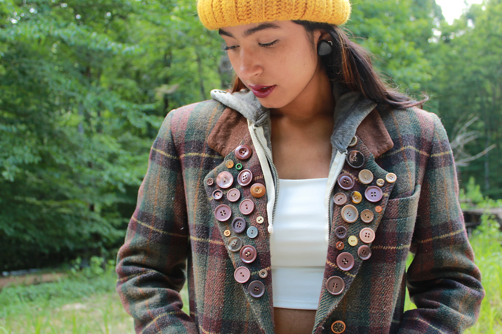 Thumbnail: Gray & Green Button Blazer