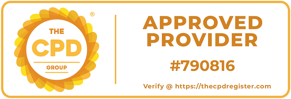 The CPD group approved provider logo and website information
