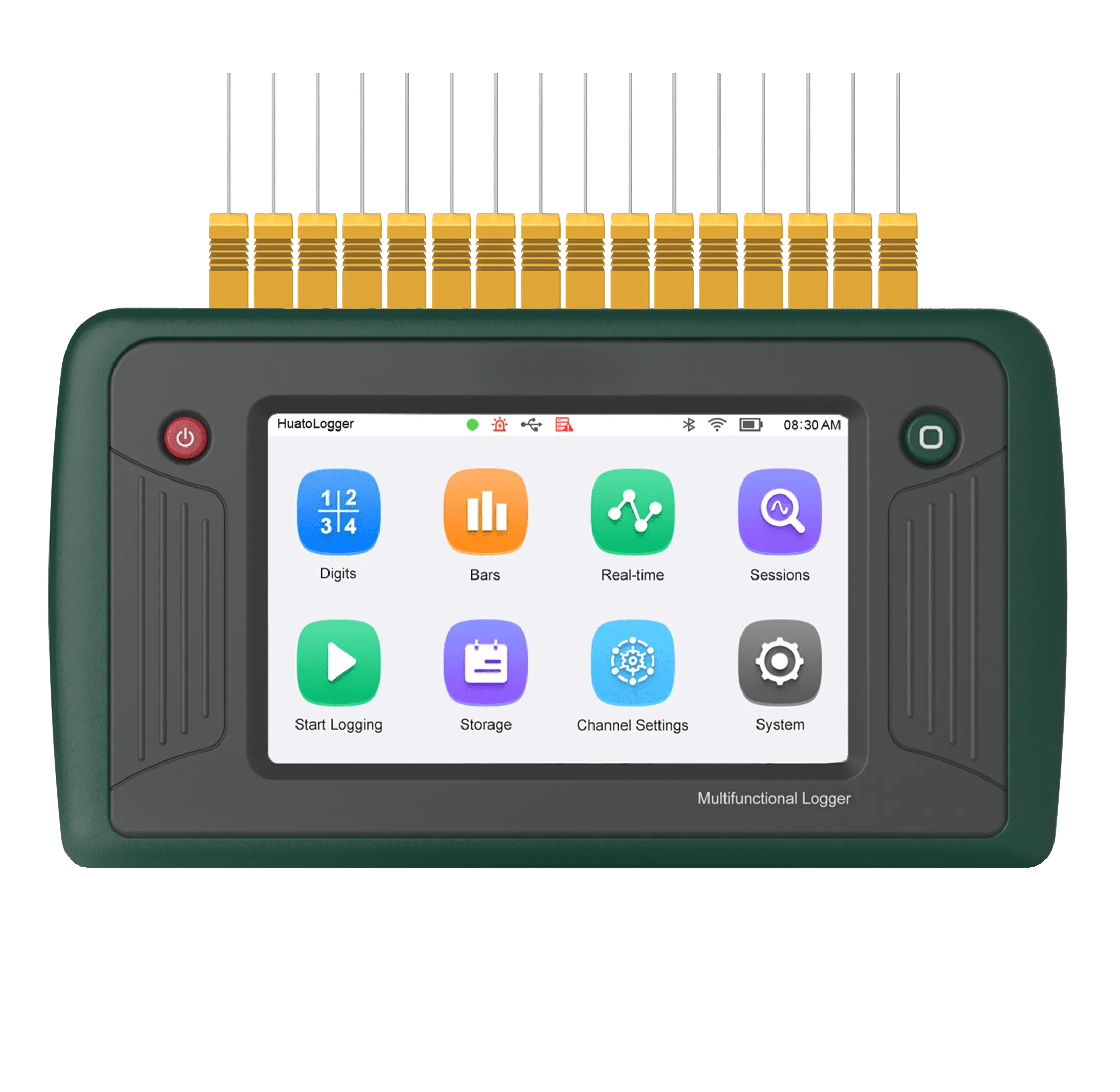 Registrador portátil multicanal de termopares serie HUO-S1500