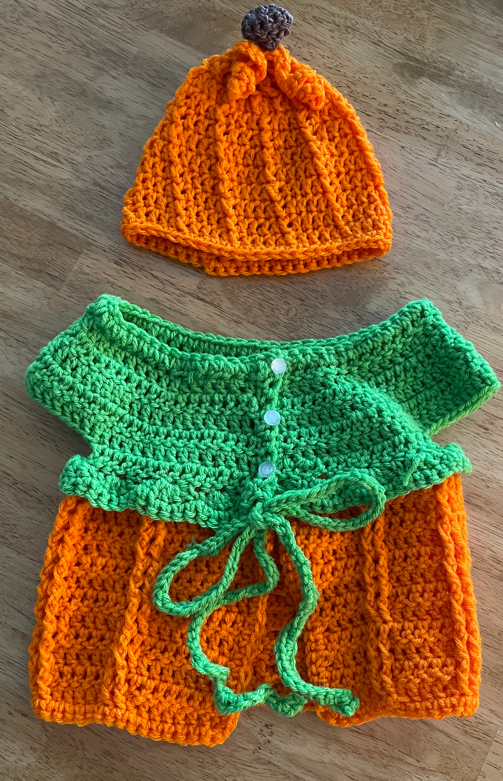 Hand-Crafted Pumpkin Outfit for Baby