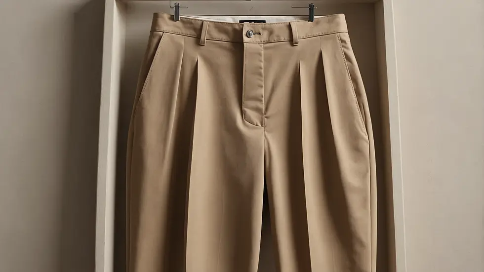 Image of tailored trousers in neutral colors