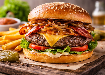 Burger Bacone e cipolla