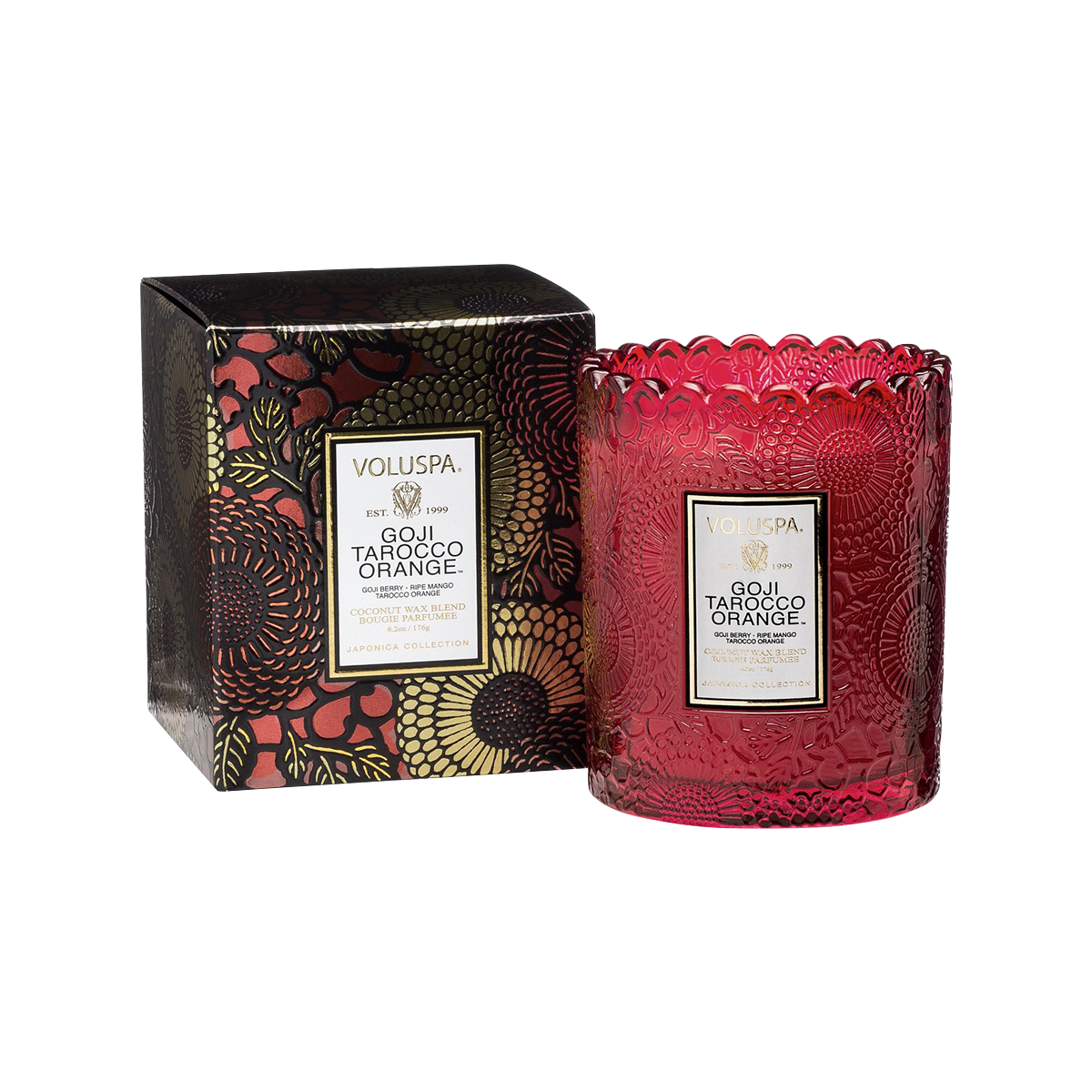 Voluspa Goji Tarocco Orange Scalloped Edge Candle