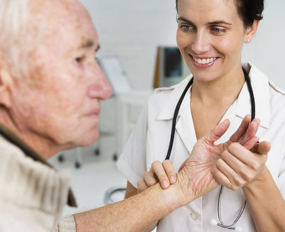 Doctor with senior patient