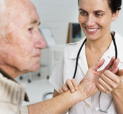 Taking the pulse of an older patient